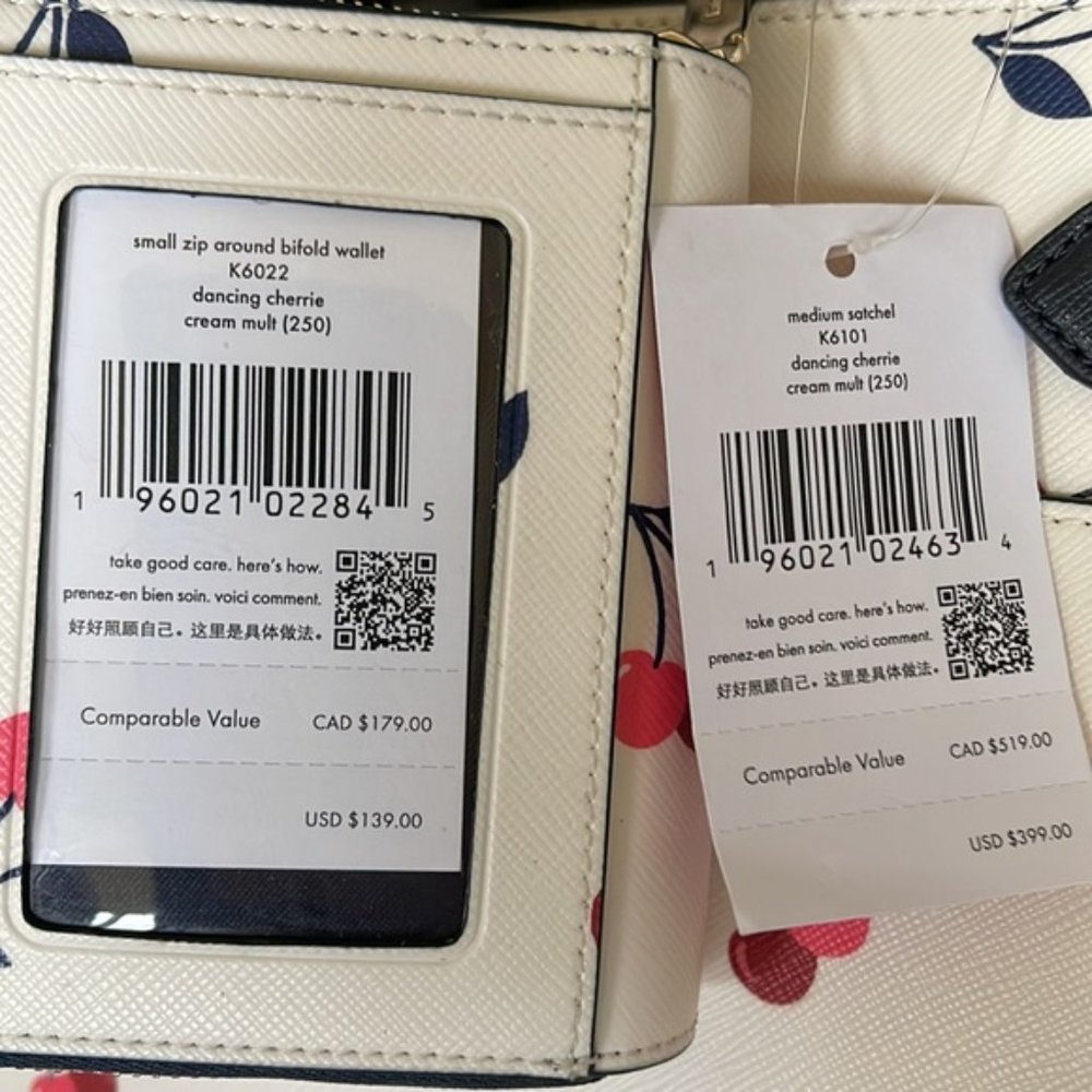 Kate Spade Staci Medium Satchel & Kate Spade Small Zip Around Bifold Wallet - Picture 6 of 16